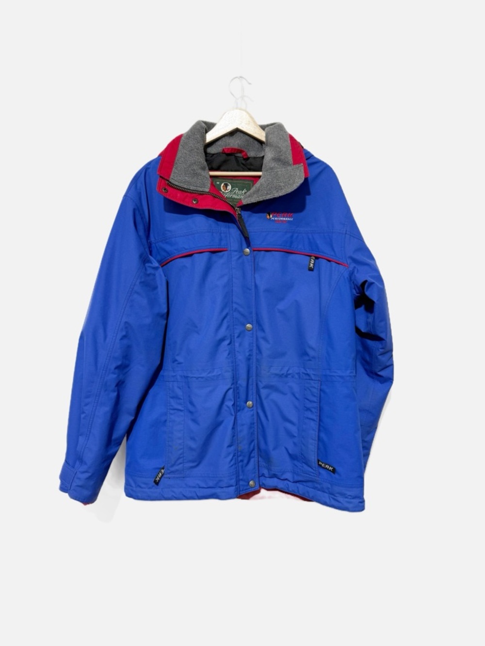 Vintage Peak Performance Gore-Tex Jacket Blue Red Gray Ski Outdoor Men's Size 42